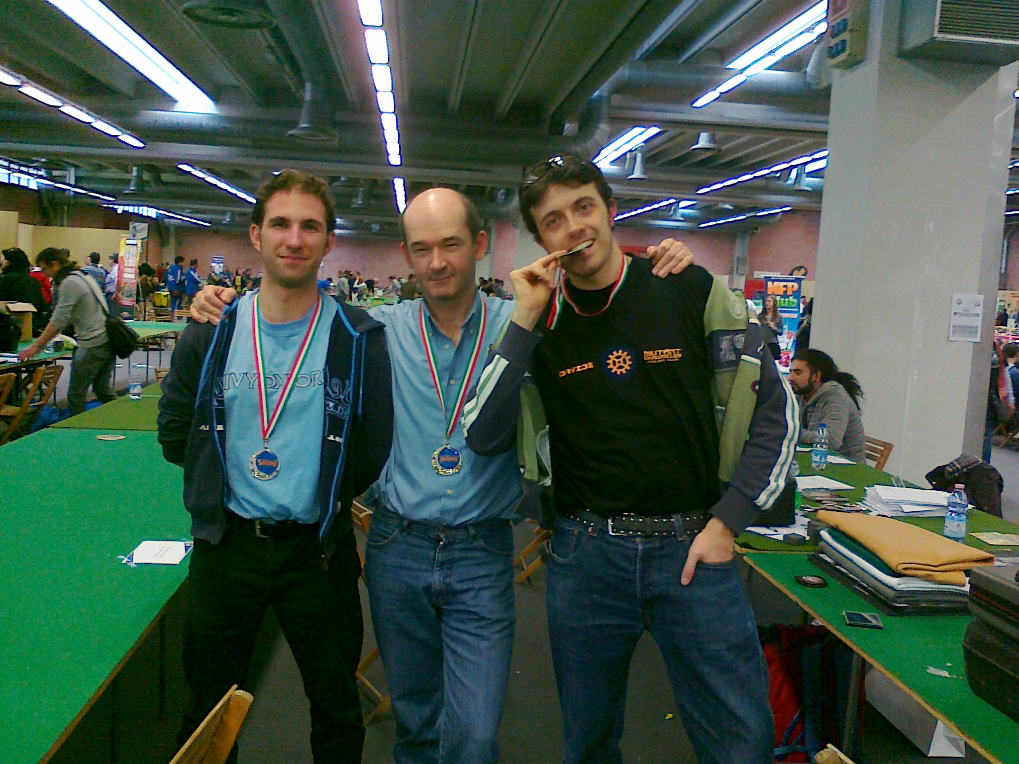 Vincitori di Warzone, da sinistra Winged, 2° classificato, Tetzu-ko, 1° classificato, Davide, 3° classificato