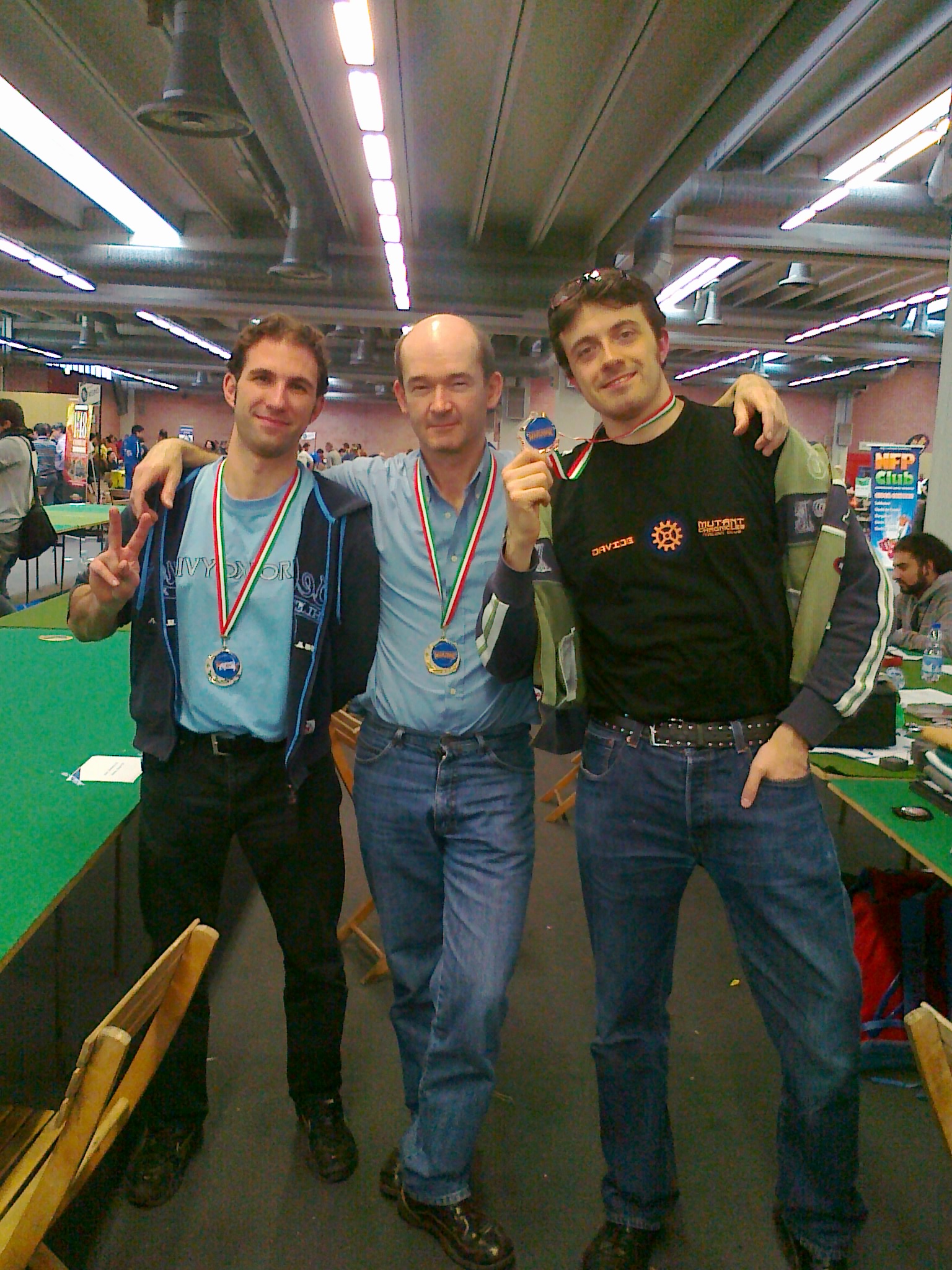 Vincitori di Warzone, da sinistra Winged, 2° classificato, Tetzu-ko, 1° classificato, Davide, 3° classificato
